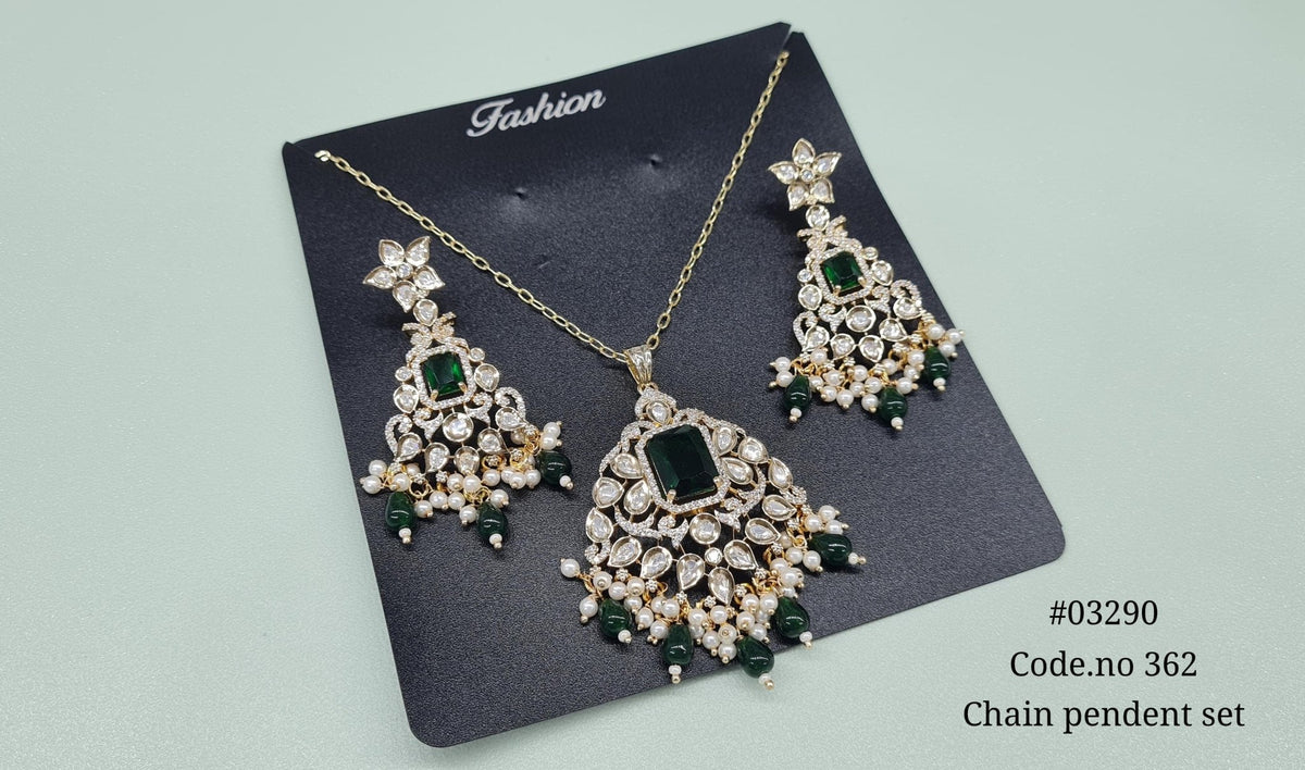 Kundan pendant 03290 - KRISHNA'S SWETA JEWELLERY