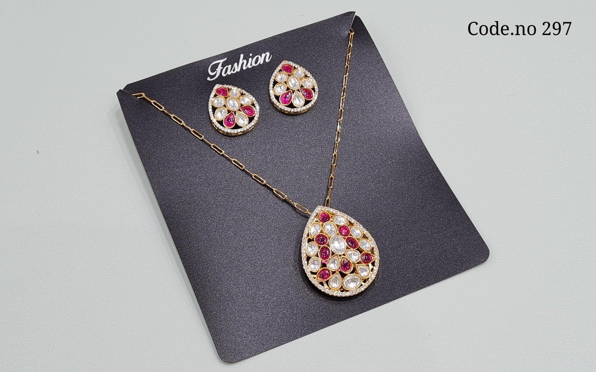 Kundan Pendant 03412 - KRISHNA'S SWETA JEWELLERY