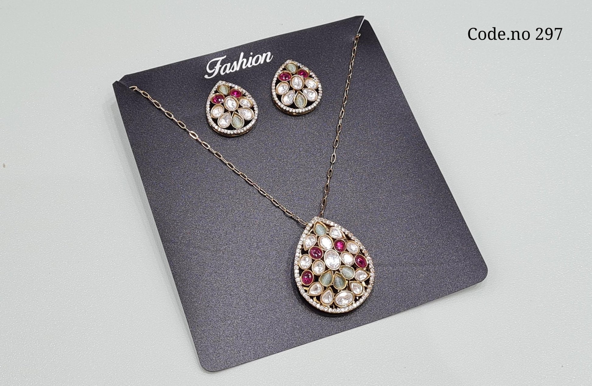 Kundan Pendant 03412 - KRISHNA'S SWETA JEWELLERY