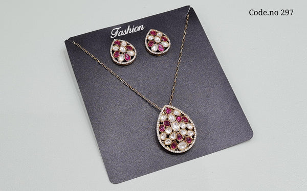 Kundan Pendant 03412 - KRISHNA'S SWETA JEWELLERY