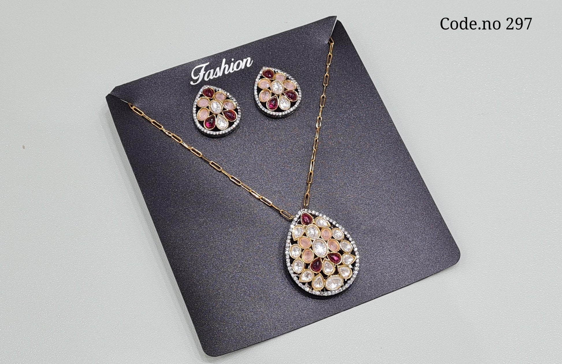 Kundan Pendant 03412 - KRISHNA'S SWETA JEWELLERY