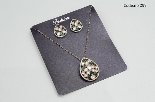 Kundan Pendant 03412 - KRISHNA'S SWETA JEWELLERY