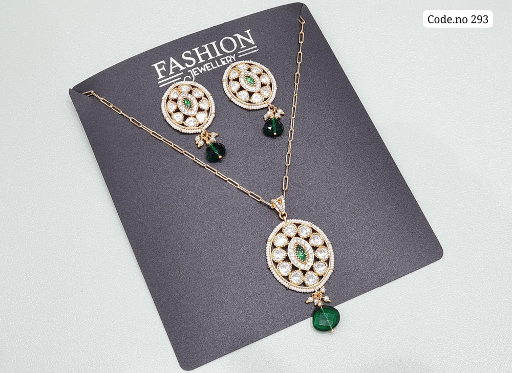 Kundan Pendant 03413 - KRISHNA'S SWETA JEWELLERY