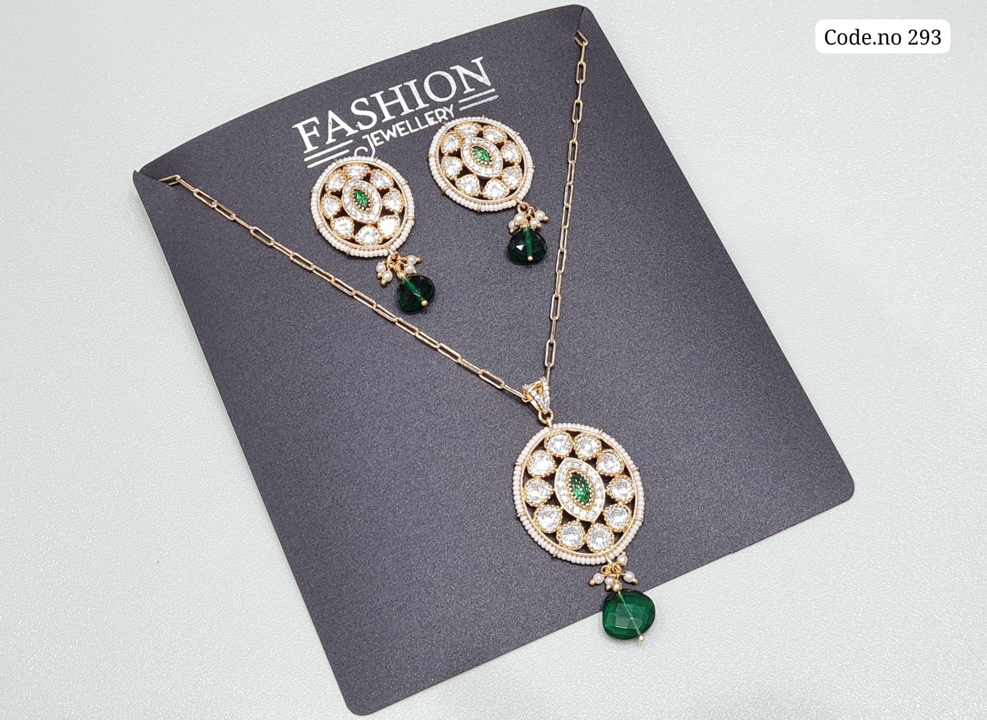 Kundan Pendant 03413 - KRISHNA'S SWETA JEWELLERY