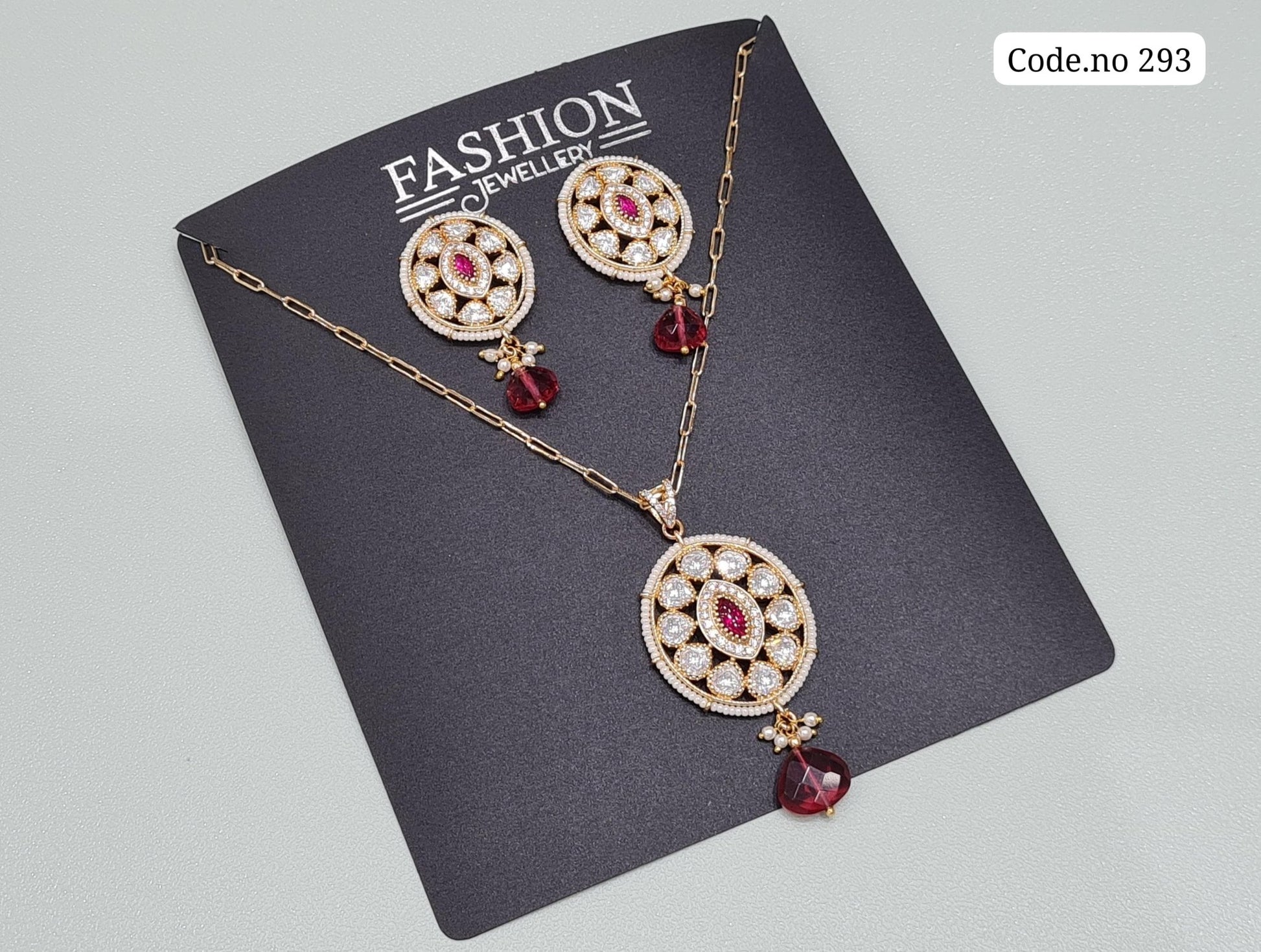 Kundan Pendant 03413 - KRISHNA'S SWETA JEWELLERY