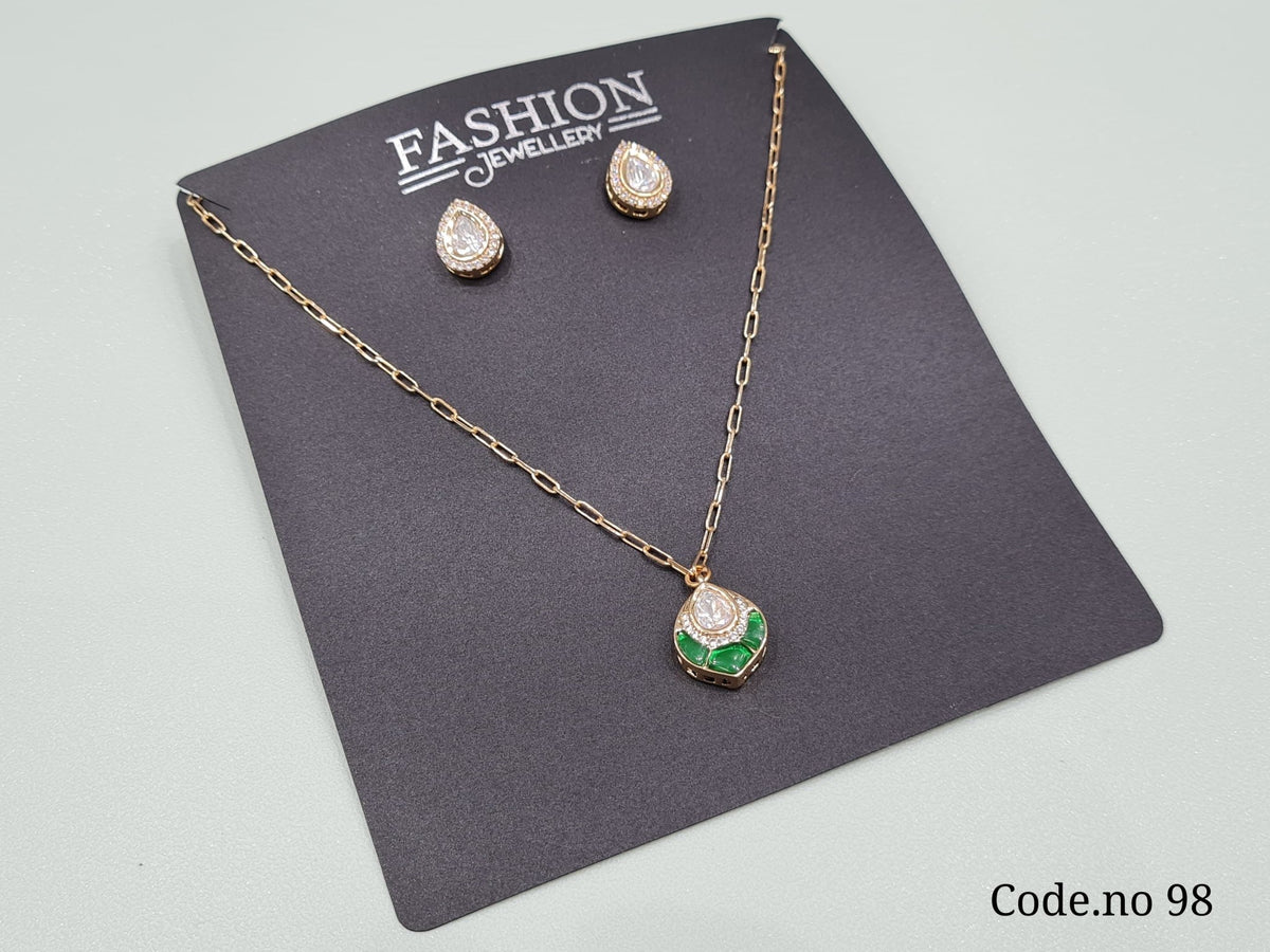 Kundan Pendant 03414 - KRISHNA'S SWETA JEWELLERY