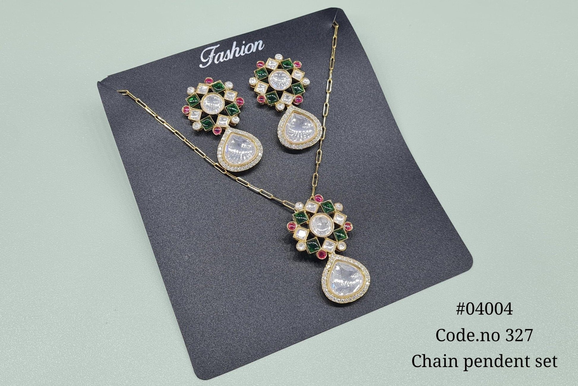 Kundan Pendant 04004 - KRISHNA'S SWETA JEWELLERY