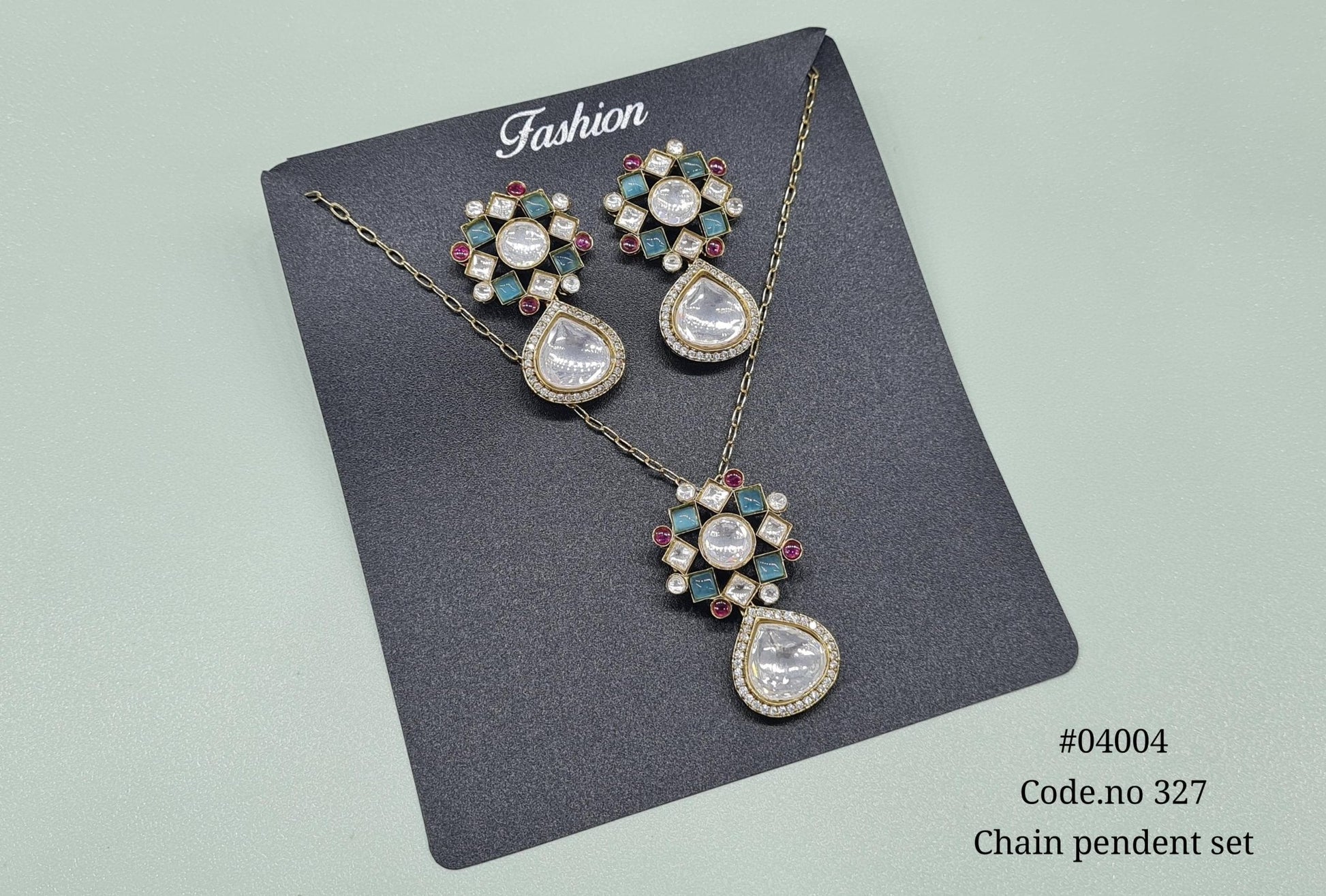 Kundan Pendant 04004 - KRISHNA'S SWETA JEWELLERY