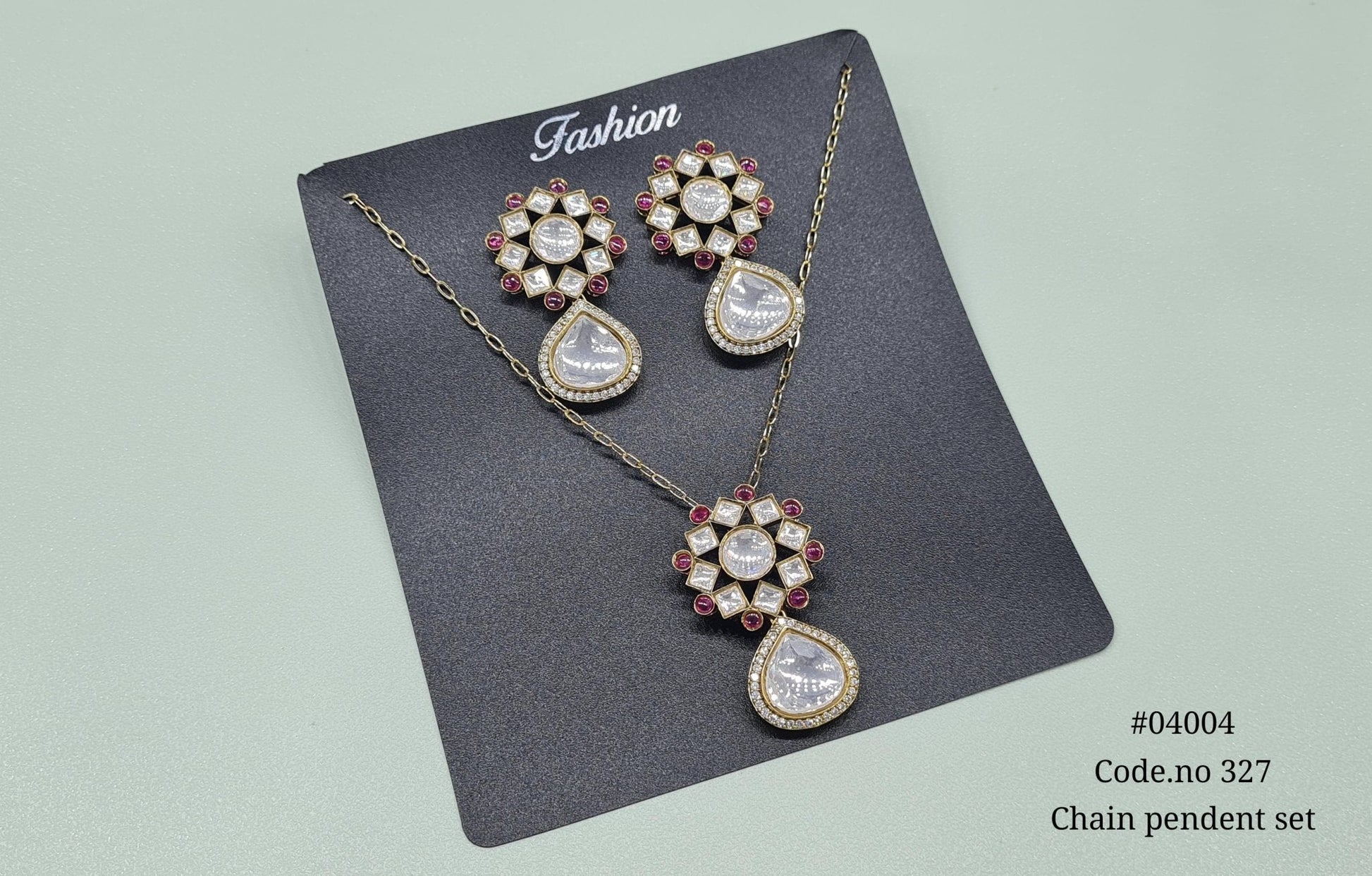 Kundan Pendant 04004 - KRISHNA'S SWETA JEWELLERY