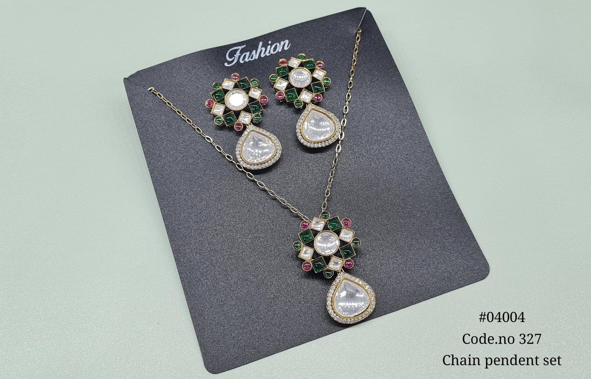Kundan Pendant 04004 - KRISHNA'S SWETA JEWELLERY