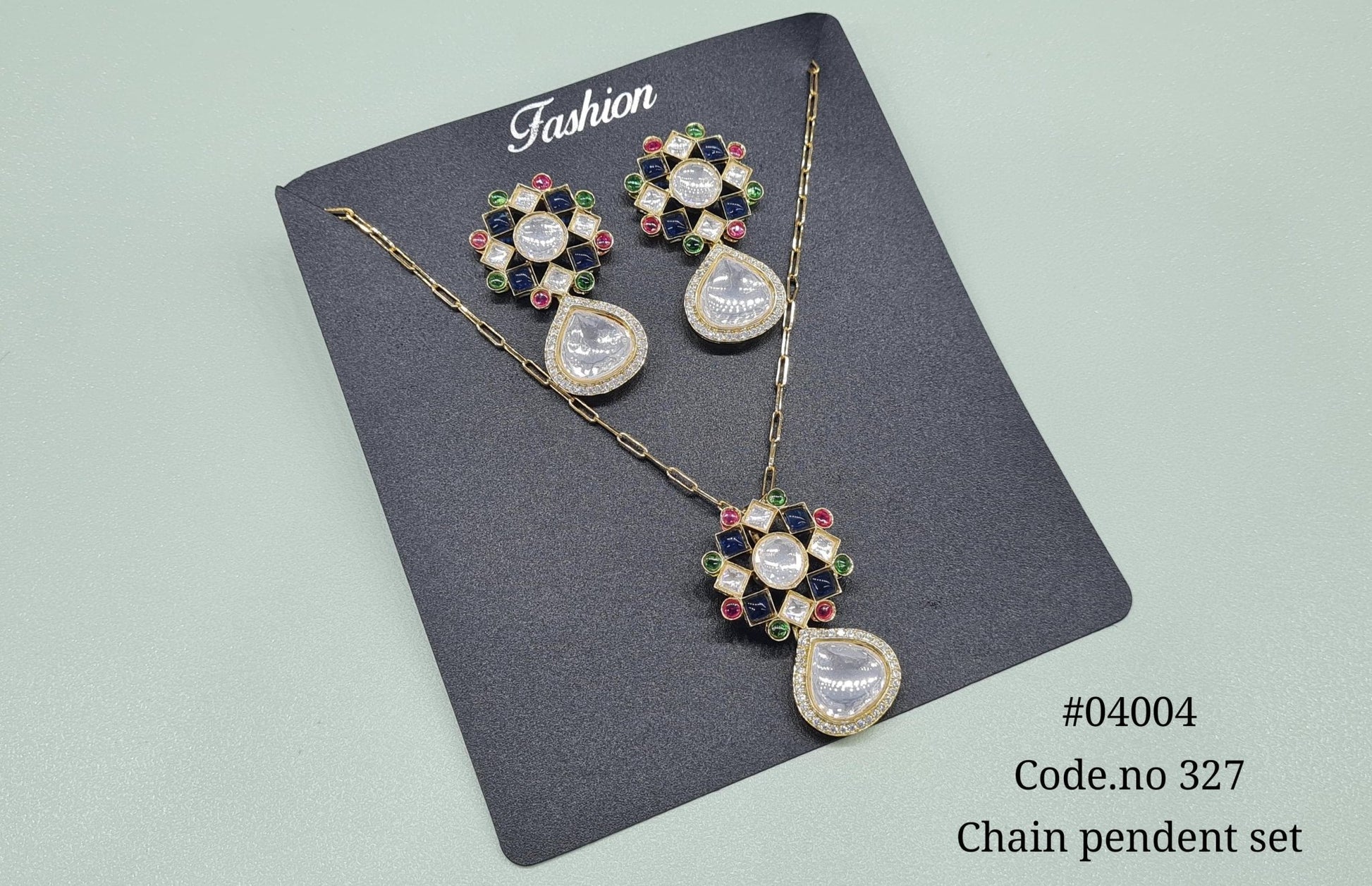 Kundan Pendant 04004 - KRISHNA'S SWETA JEWELLERY