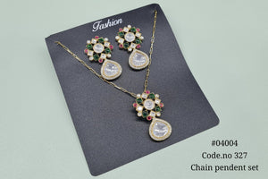 Kundan Pendant 04004 - KRISHNA'S SWETA JEWELLERY