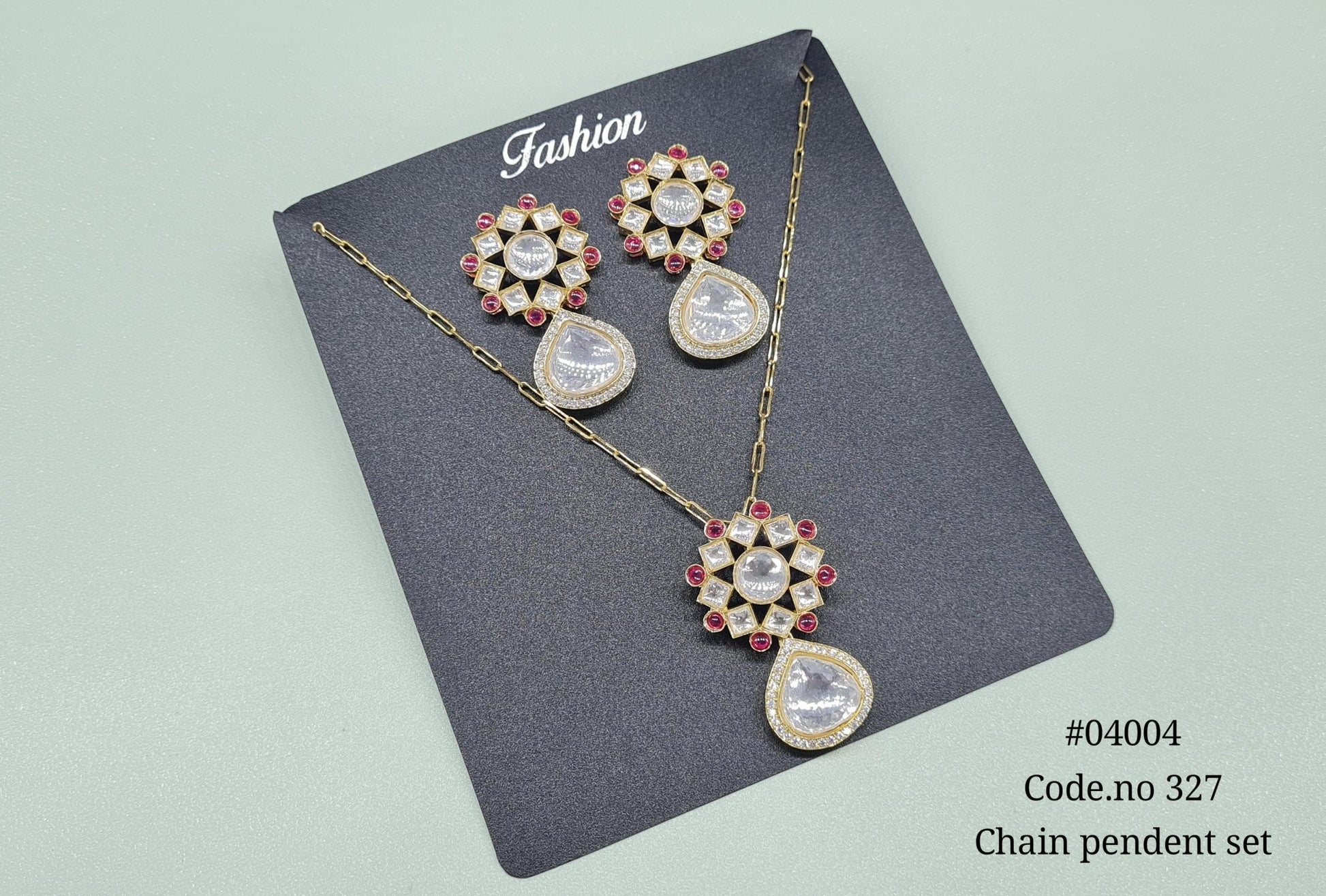 Kundan Pendant 04004 - KRISHNA'S SWETA JEWELLERY