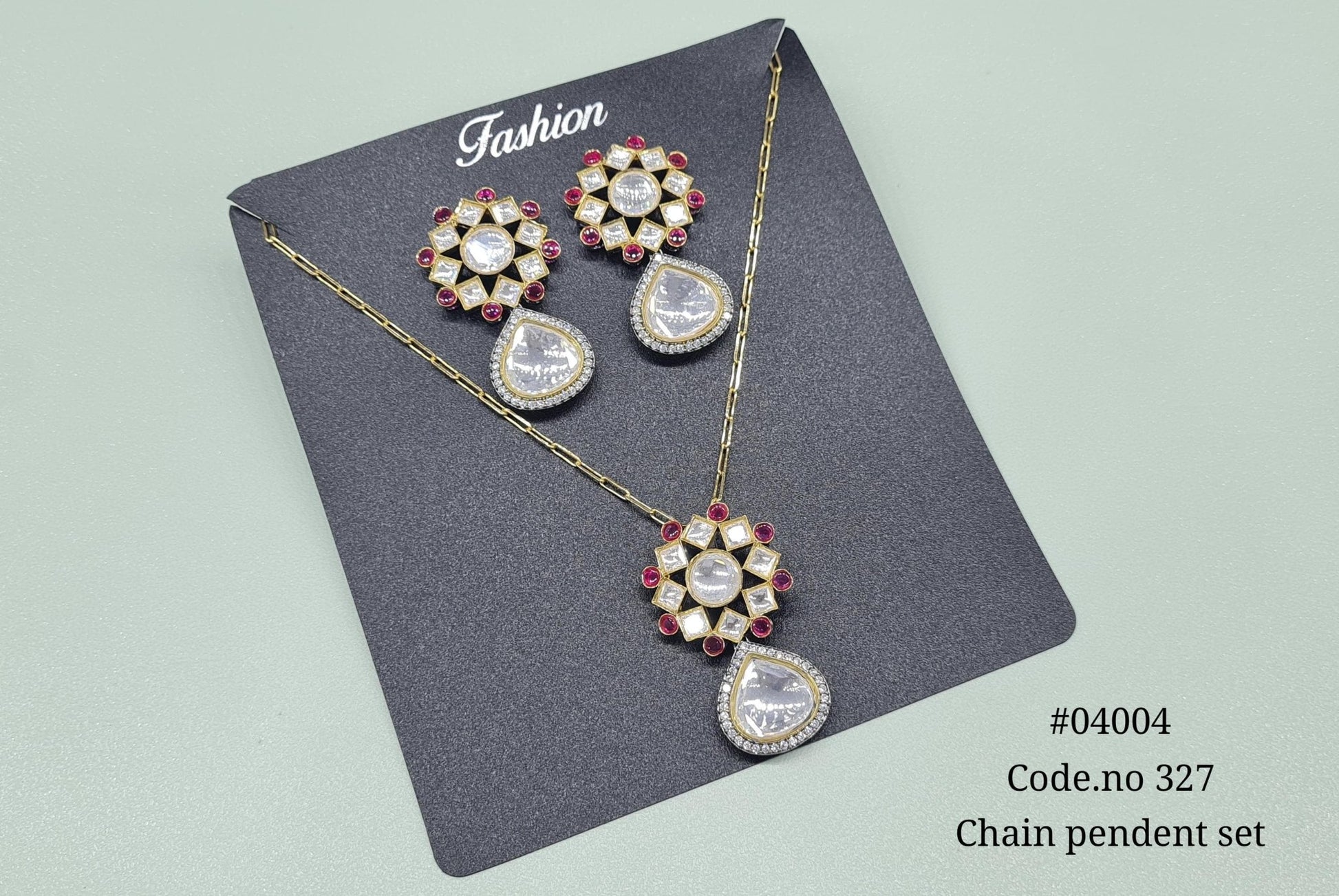 Kundan Pendant 04004 - KRISHNA'S SWETA JEWELLERY