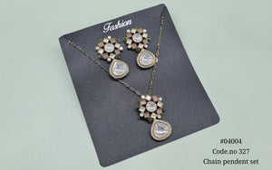Kundan Pendant 04004 - KRISHNA'S SWETA JEWELLERY