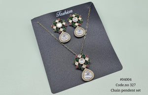 Kundan Pendant 04004 - KRISHNA'S SWETA JEWELLERY