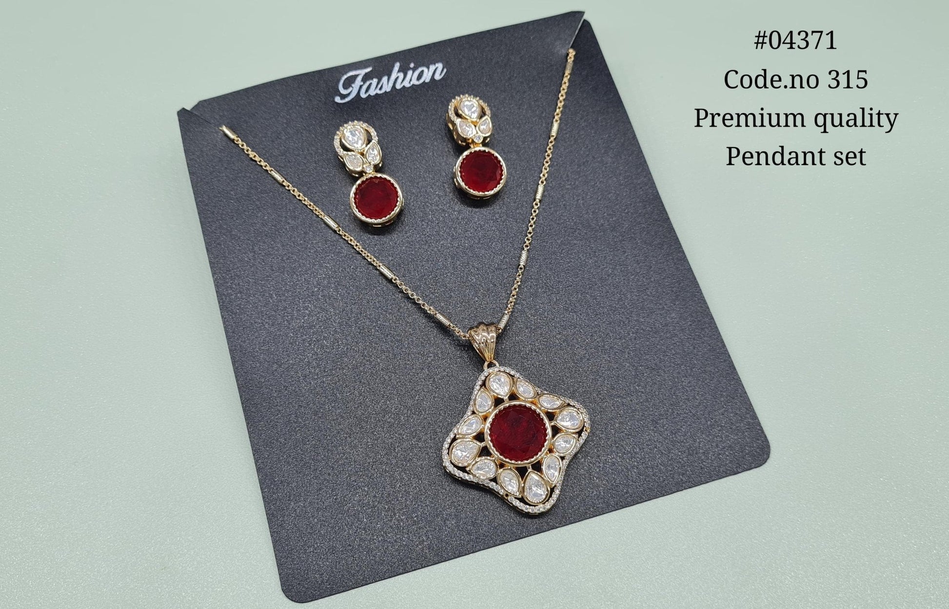 Kundan Pendant 04371 - KRISHNA'S SWETA JEWELLERY