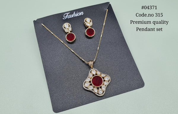 Kundan Pendant 04371 - KRISHNA'S SWETA JEWELLERY