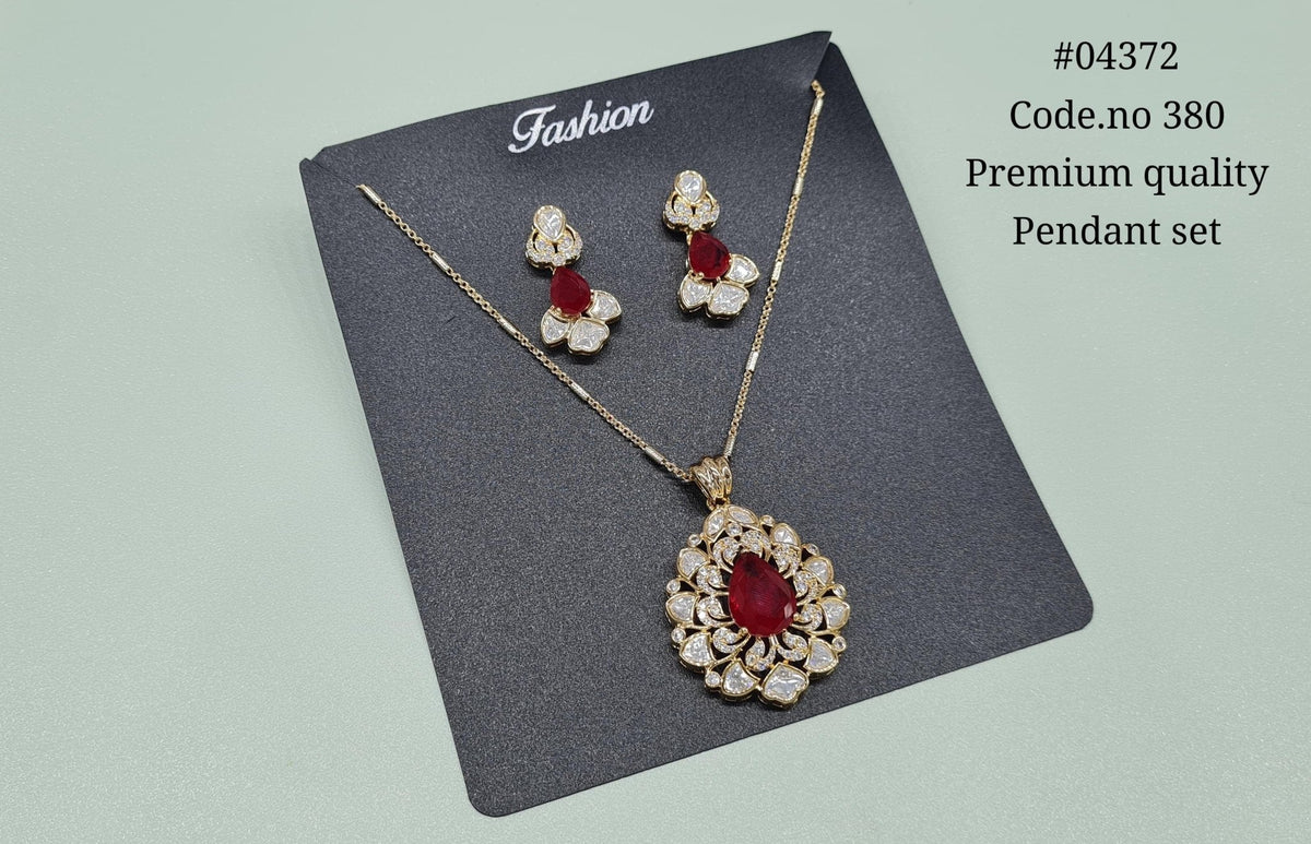 Kundan Pendant 04372 - KRISHNA'S SWETA JEWELLERY