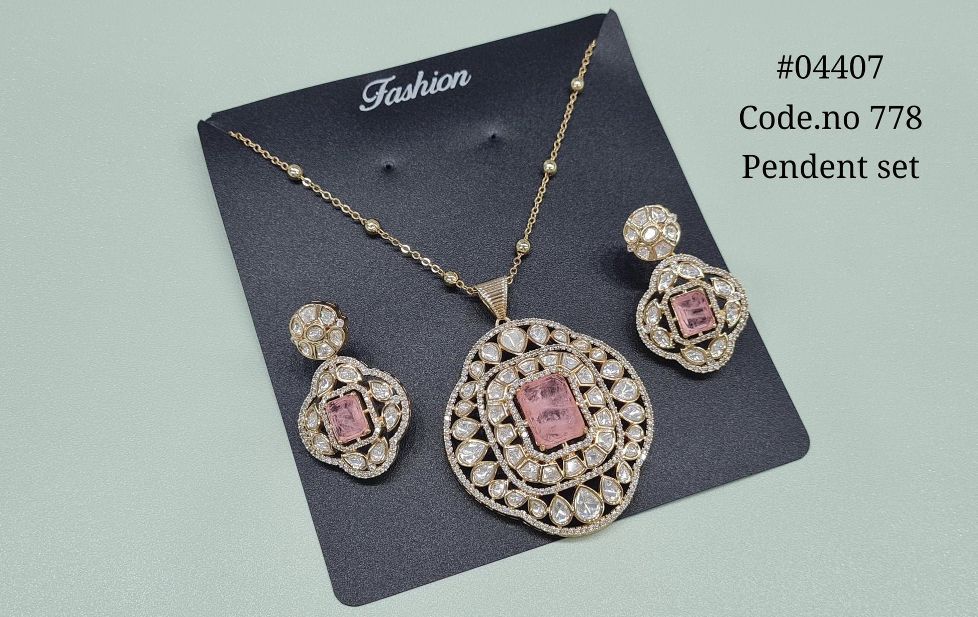 Kundan Pendant 04407 - KRISHNA'S SWETA JEWELLERY