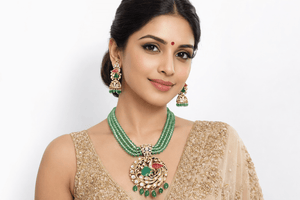 Kundan Pendant 07501 - KRISHNA'S SWETA JEWELLERY