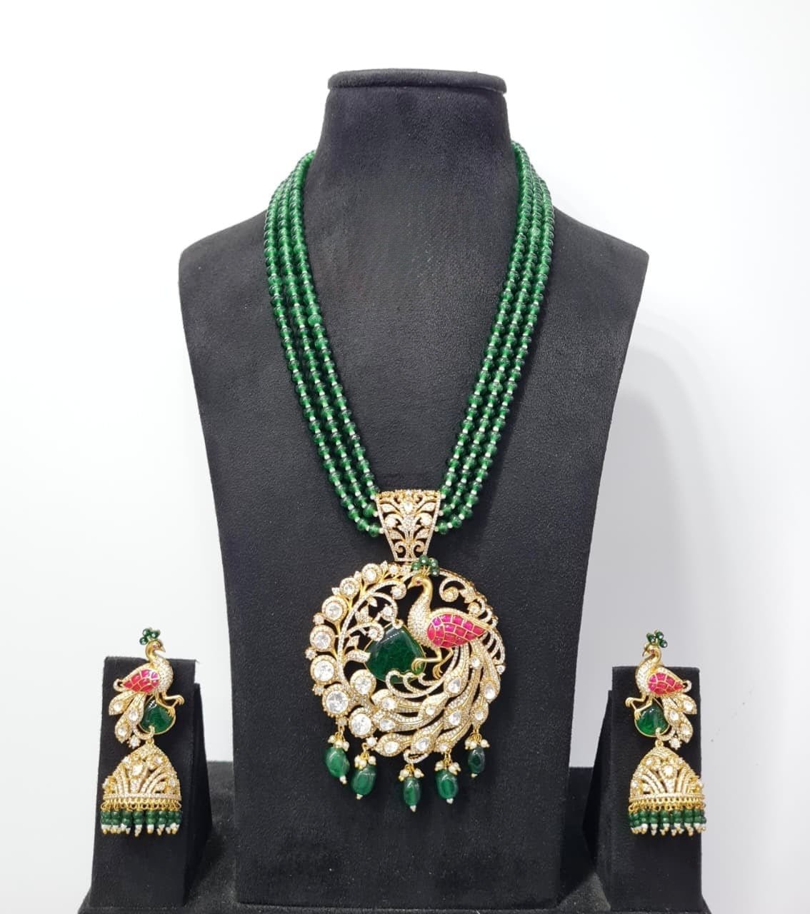 Kundan Pendant 07501 - KRISHNA'S SWETA JEWELLERY