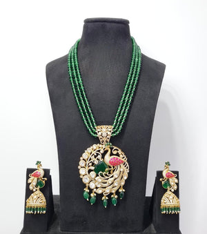 Kundan Pendant 07501 - KRISHNA'S SWETA JEWELLERY