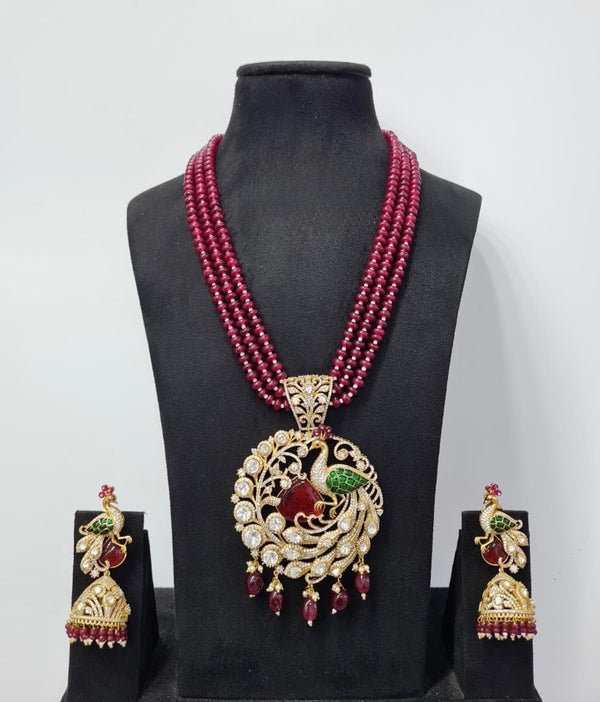 Kundan Pendant 07501 - KRISHNA'S SWETA JEWELLERY