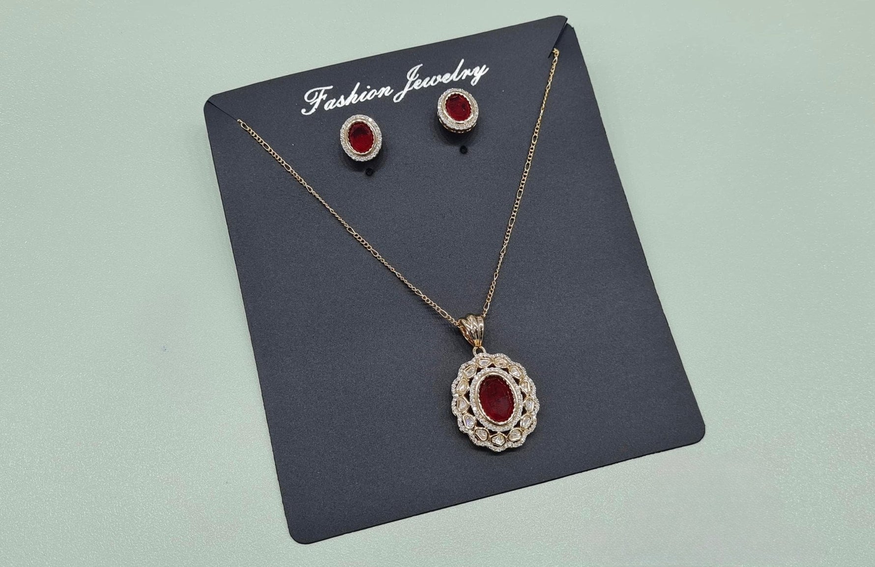 Kundan Pendant 07914 - KRISHNA'S SWETA JEWELLERY