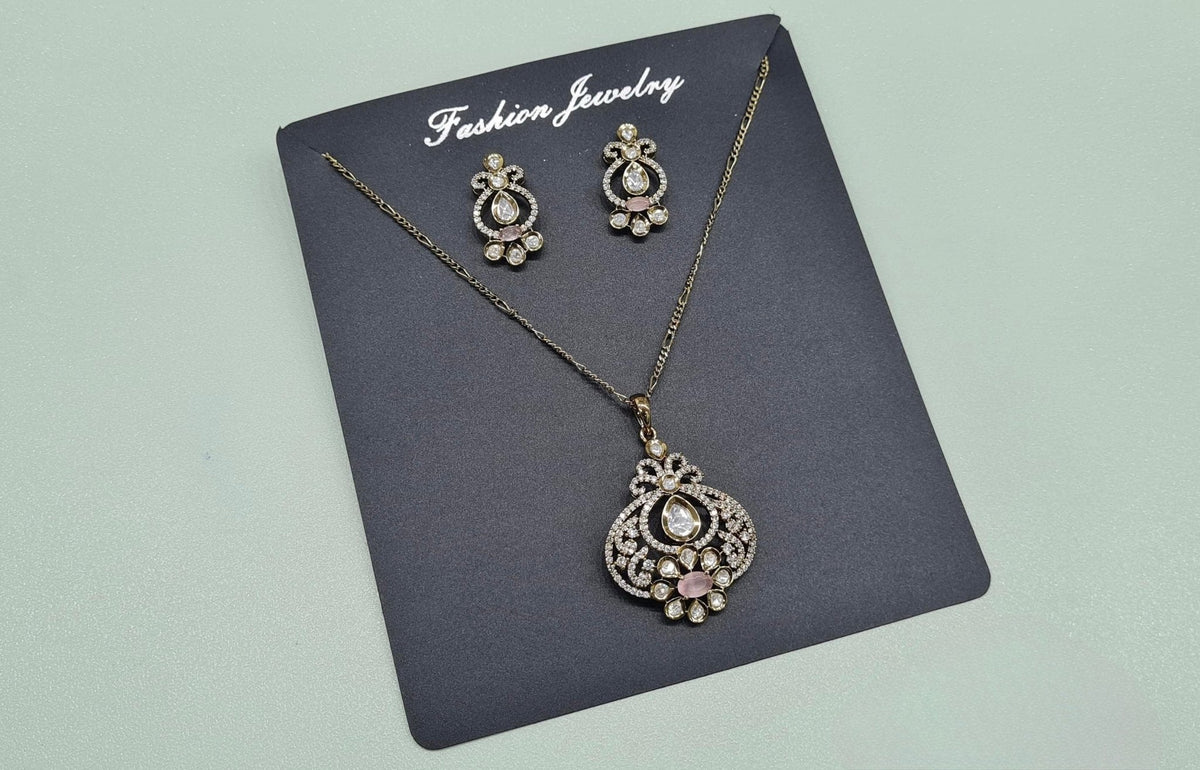 Kundan Pendant 08523 - KRISHNA'S SWETA JEWELLERY