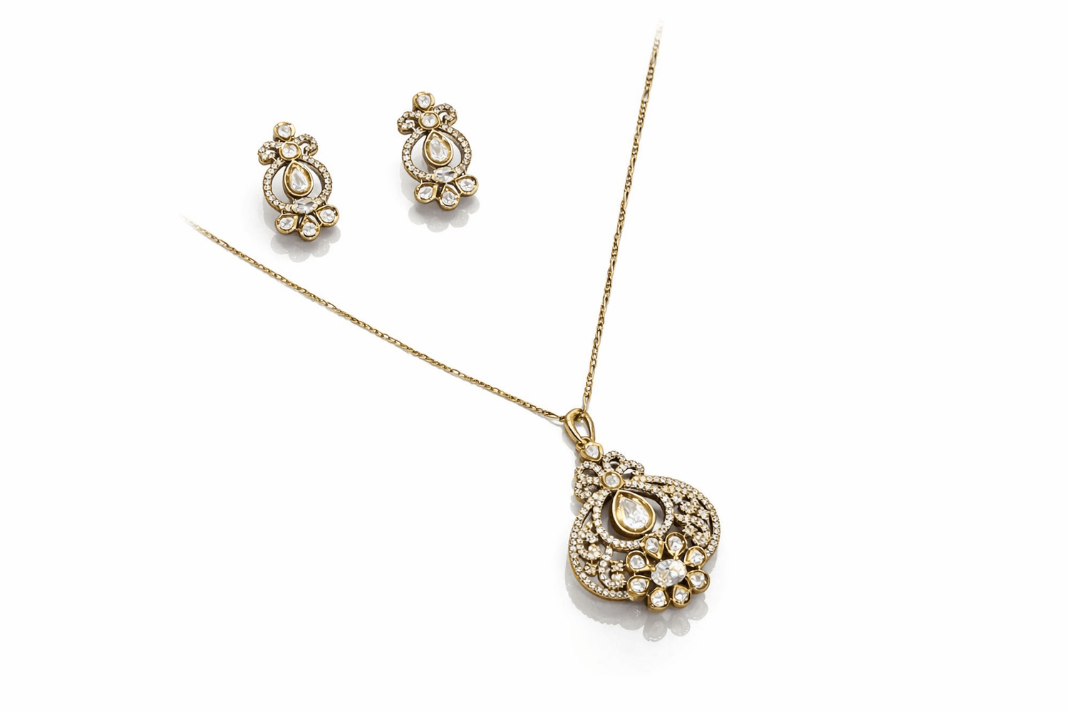 Kundan Pendant 08523 - KRISHNA'S SWETA JEWELLERY