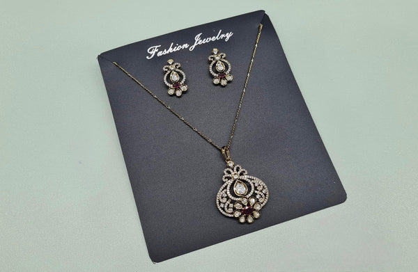 Kundan Pendant 08523 - KRISHNA'S SWETA JEWELLERY
