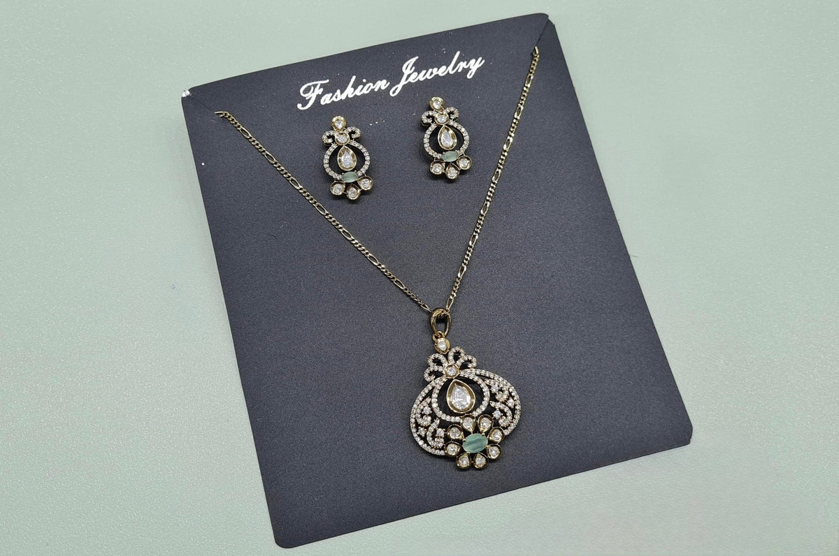 Kundan Pendant 08523 - KRISHNA'S SWETA JEWELLERY