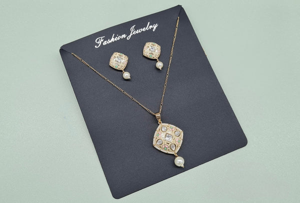Kundan Pendant 08702 - KRISHNA'S SWETA JEWELLERY