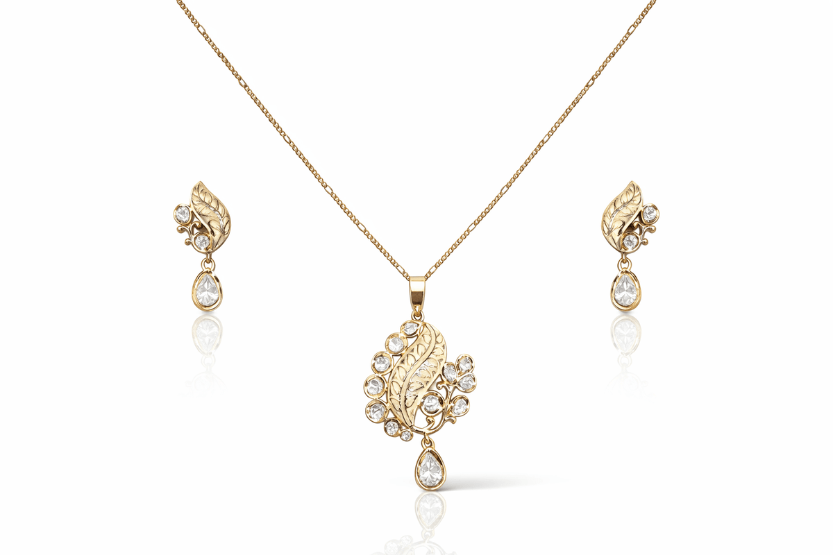 Kundan Pendant 08704 - KRISHNA'S SWETA JEWELLERY