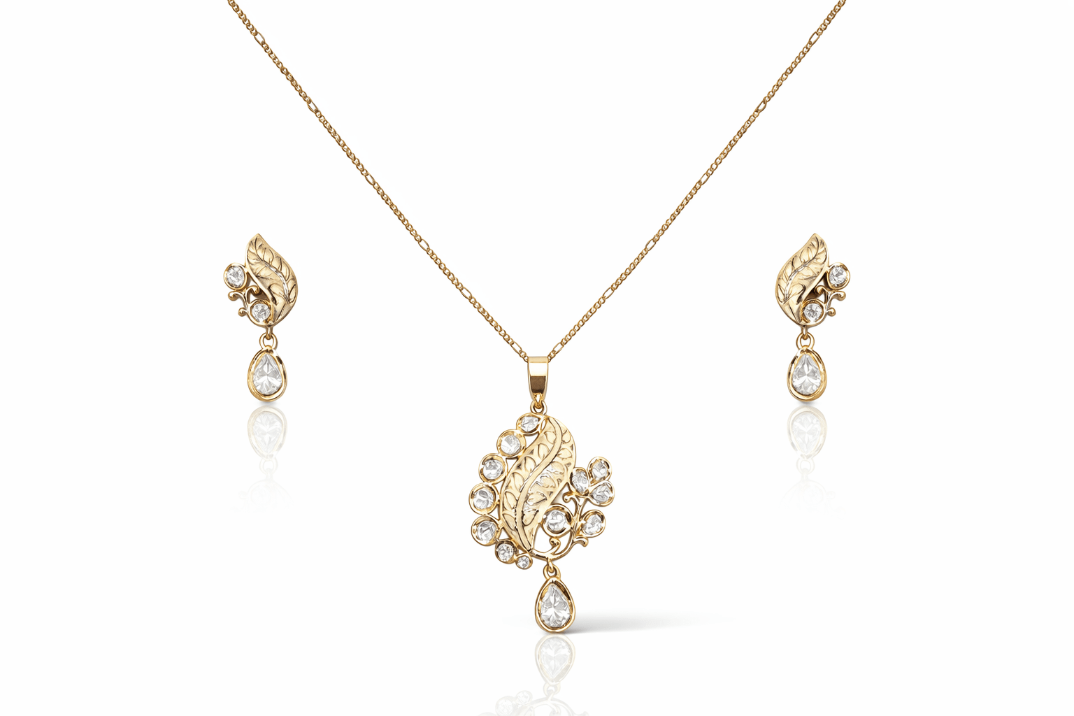 Kundan Pendant 08704 - KRISHNA'S SWETA JEWELLERY