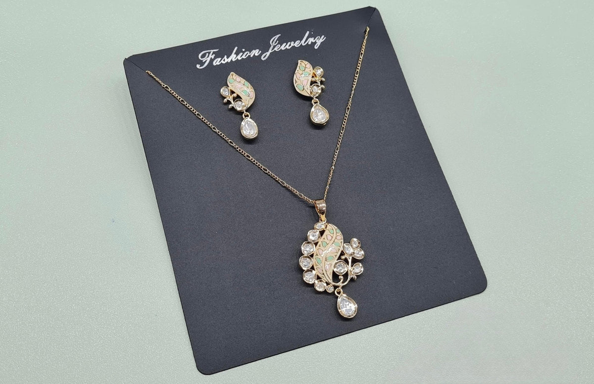 Kundan Pendant 08704 - KRISHNA'S SWETA JEWELLERY