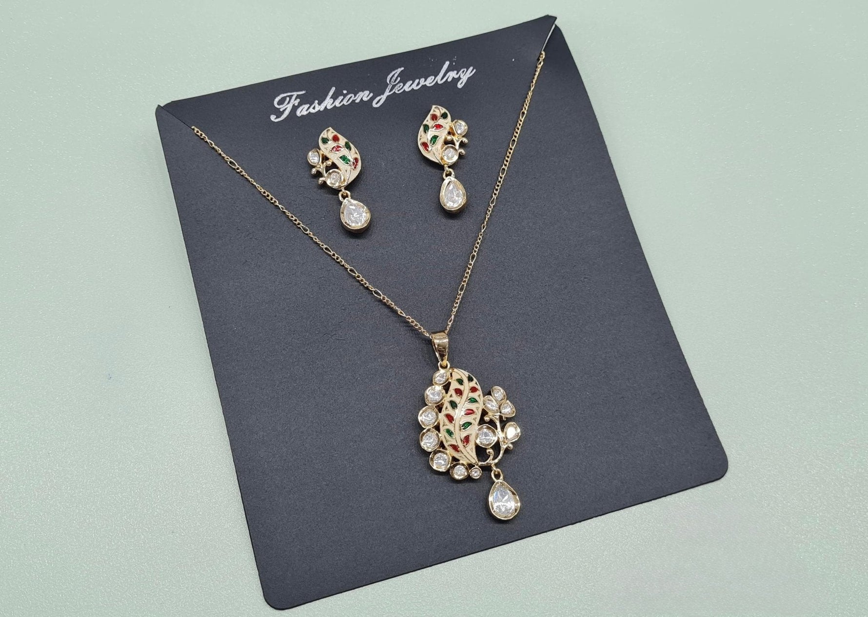 Kundan Pendant 08704 - KRISHNA'S SWETA JEWELLERY