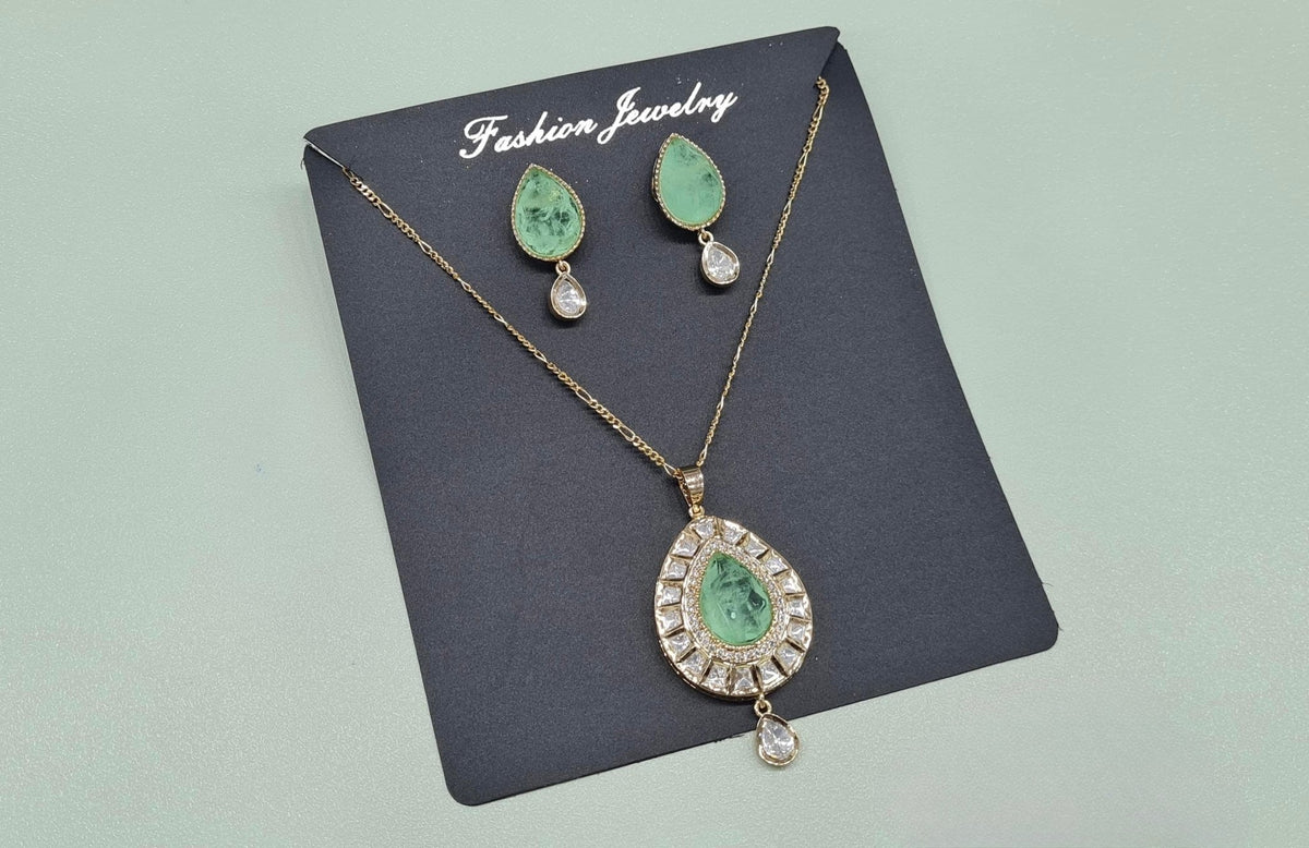 Kundan Pendant 08705 - KRISHNA'S SWETA JEWELLERY