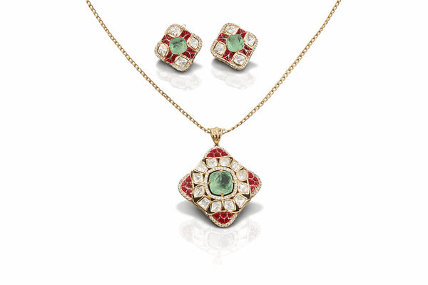 Kundan Pendant 08862 - KRISHNA'S SWETA JEWELLERY