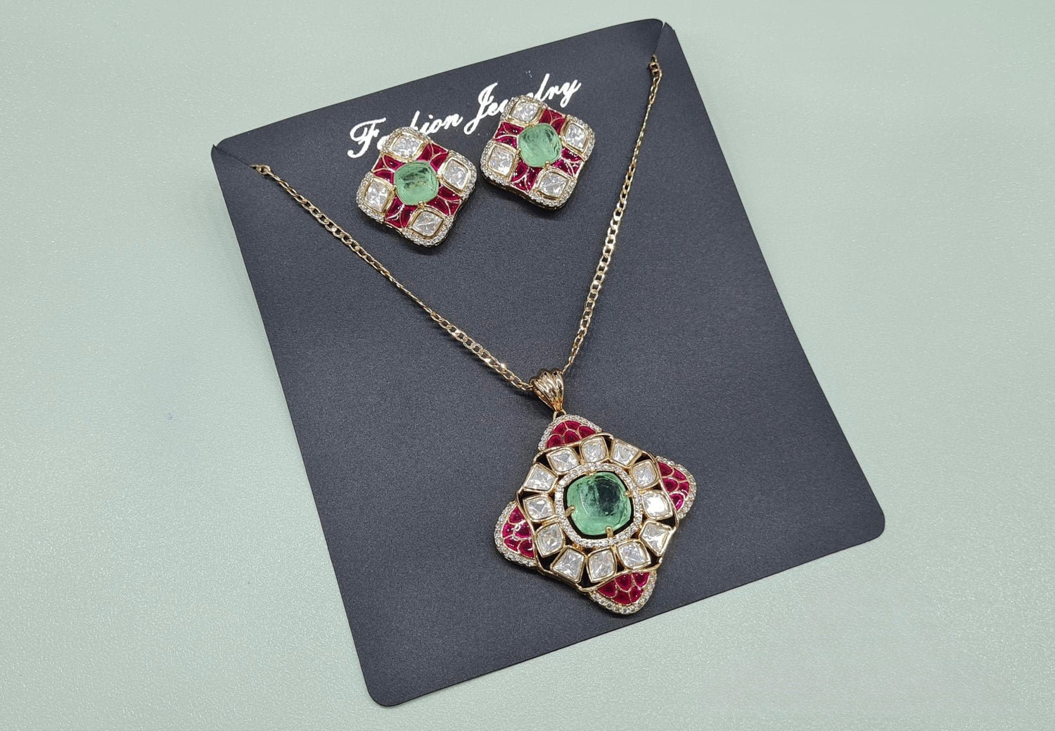 Kundan Pendant 08862 - KRISHNA'S SWETA JEWELLERY