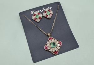 Kundan Pendant 08862 - KRISHNA'S SWETA JEWELLERY
