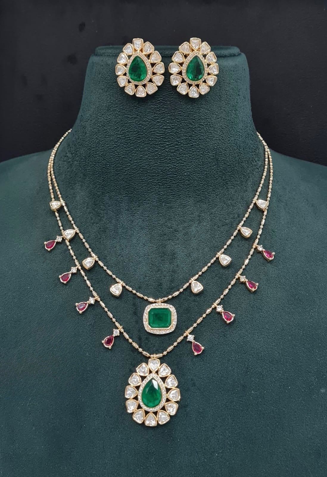Kundan Pendant 08893 - KRISHNA'S SWETA JEWELLERY