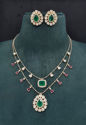 Kundan Pendant 08893 - KRISHNA'S SWETA JEWELLERY