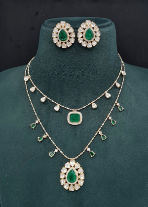 Kundan Pendant 08893 - KRISHNA'S SWETA JEWELLERY