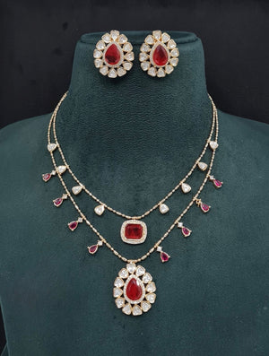 Kundan Pendant 08893 - KRISHNA'S SWETA JEWELLERY