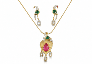 Kundan Pendant 11239 - KRISHNA'S SWETA JEWELLERY
