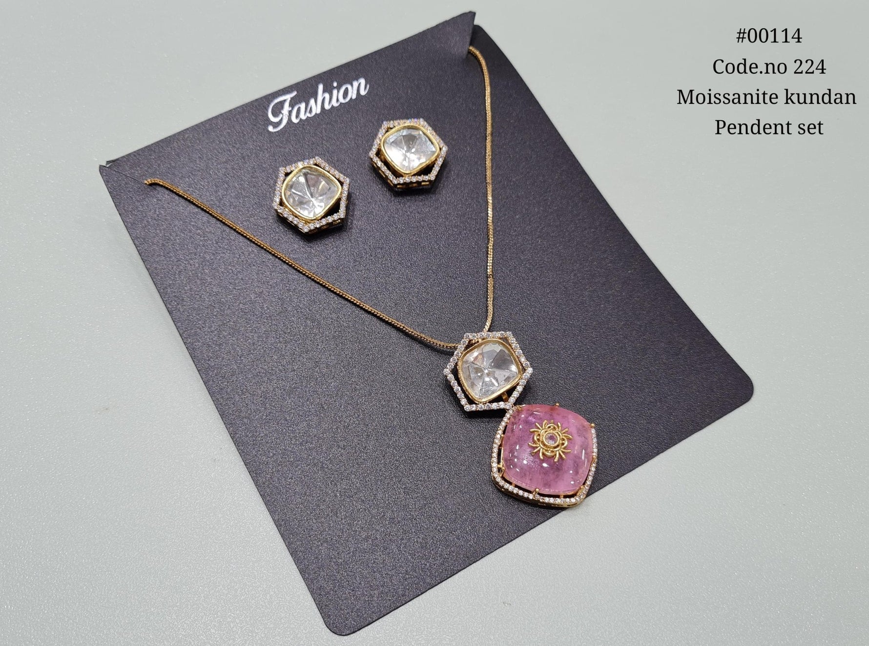 Kundan Pendant set 00114 - KRISHNA'S SWETA JEWELLERY