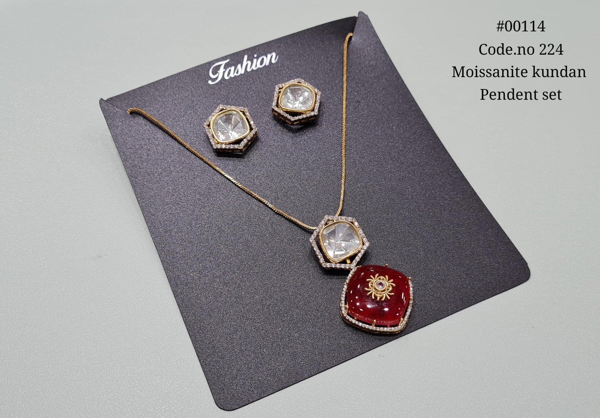 Kundan Pendant set 00114 - KRISHNA'S SWETA JEWELLERY