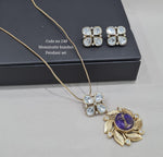 Kundan Pendant Set 00120 - KRISHNA'S SWETA JEWELLERY